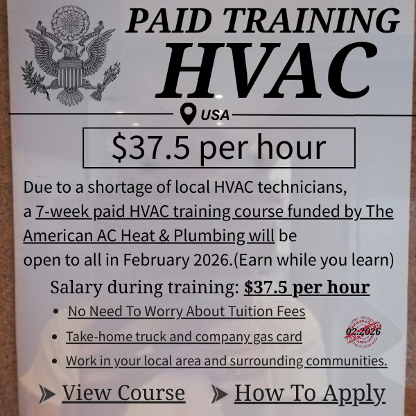 Home services-08 Facebook ad: 7-Week HVAC Paid Training