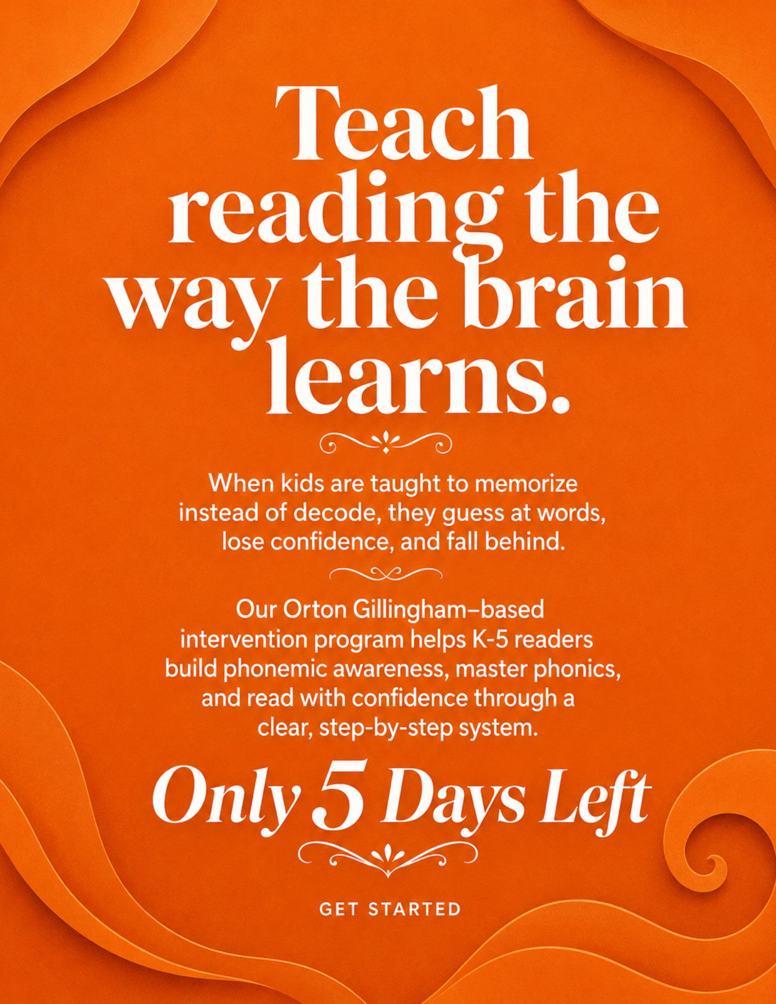Budding Brains Books Facebook ad: Your K-5 Readers Don’t Need More Guessing. They Need a…