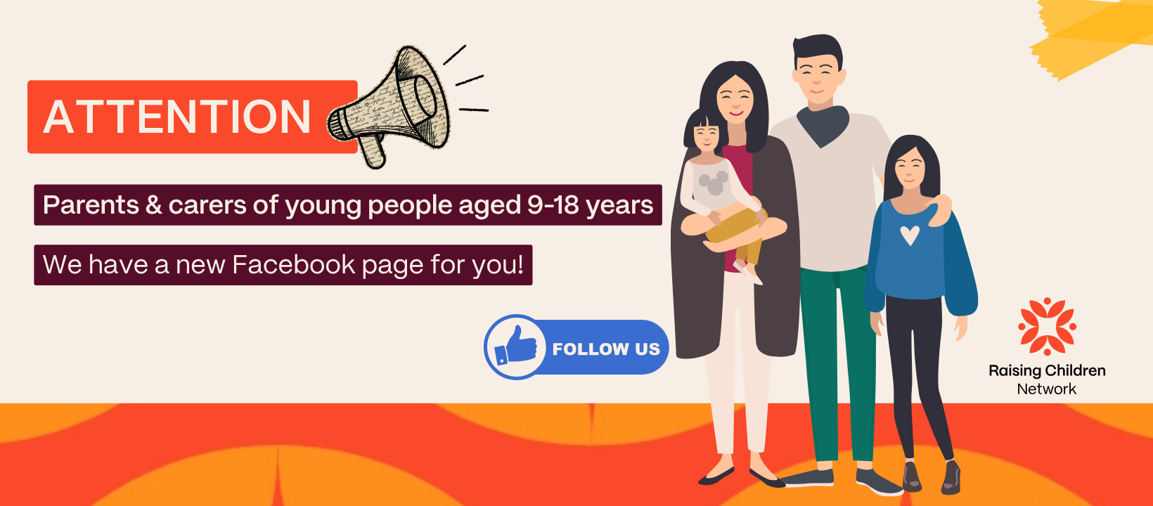 Raising Children Network 9-18 Facebook ad: Your parenting guide for 9-18 yrs
