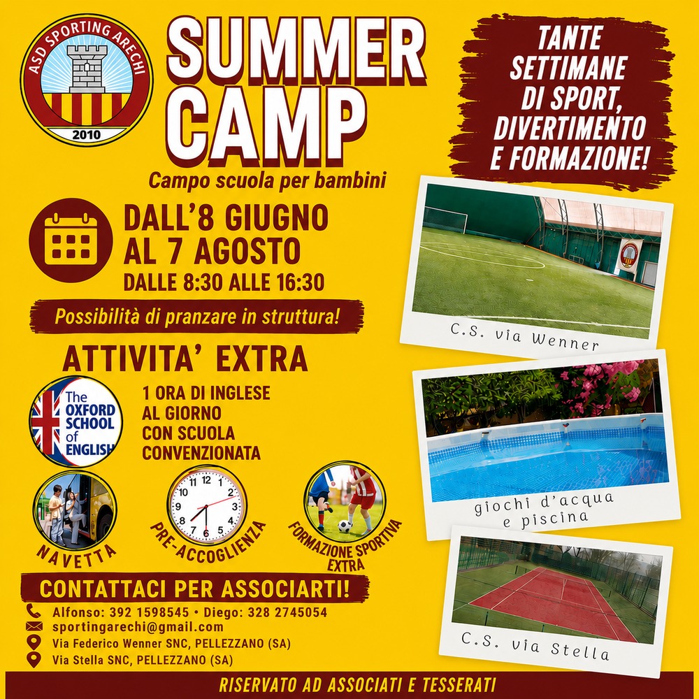 ASD Sporting Arechi - Tiki-Taka centro sportivo Facebook ad from May 8, 2026