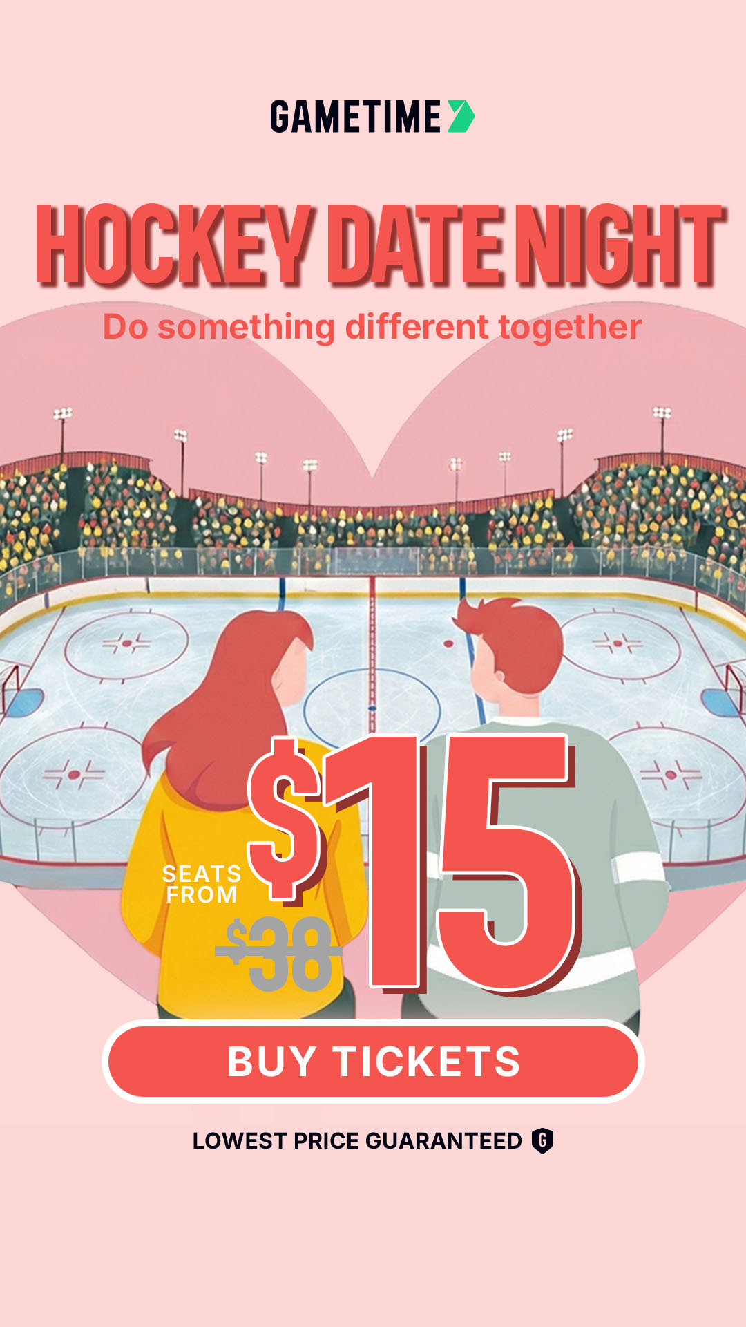 Gametime Facebook ad: Cheap NHL tickets on Gametime