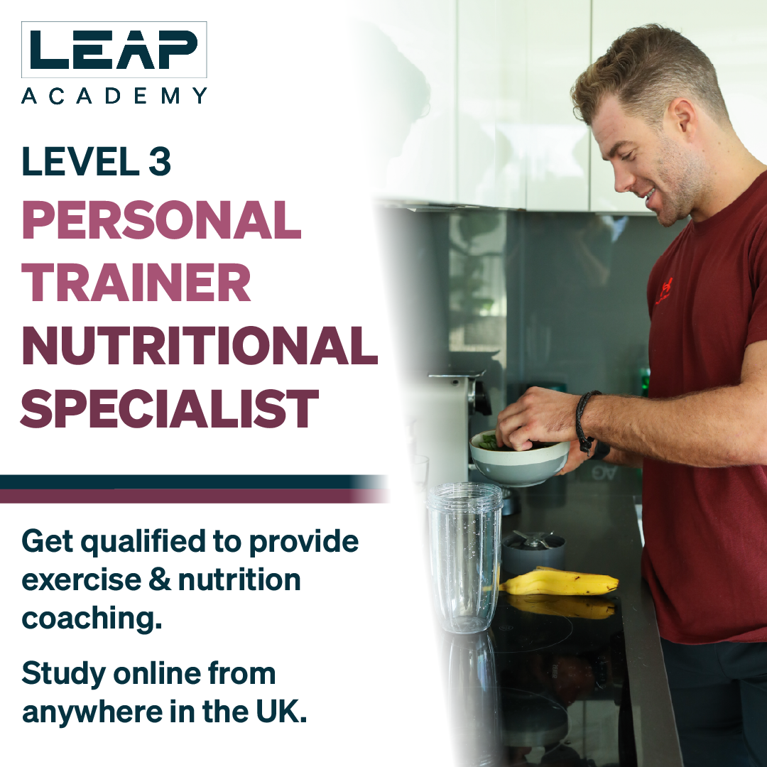 LEAP Academy Facebook ad: Level 2/3 Personal Trainer | Enrol With A £49.99 Deposit