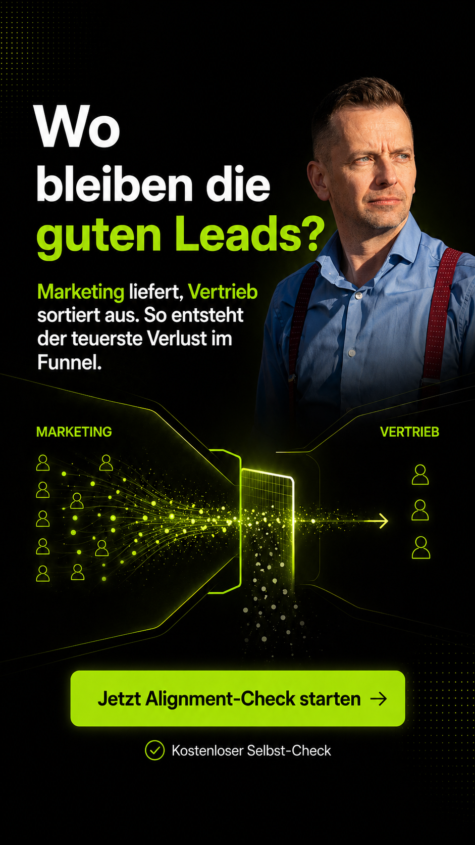 Patrick Helm Sales Training Facebook ad: Wo bleiben gute Leads?
