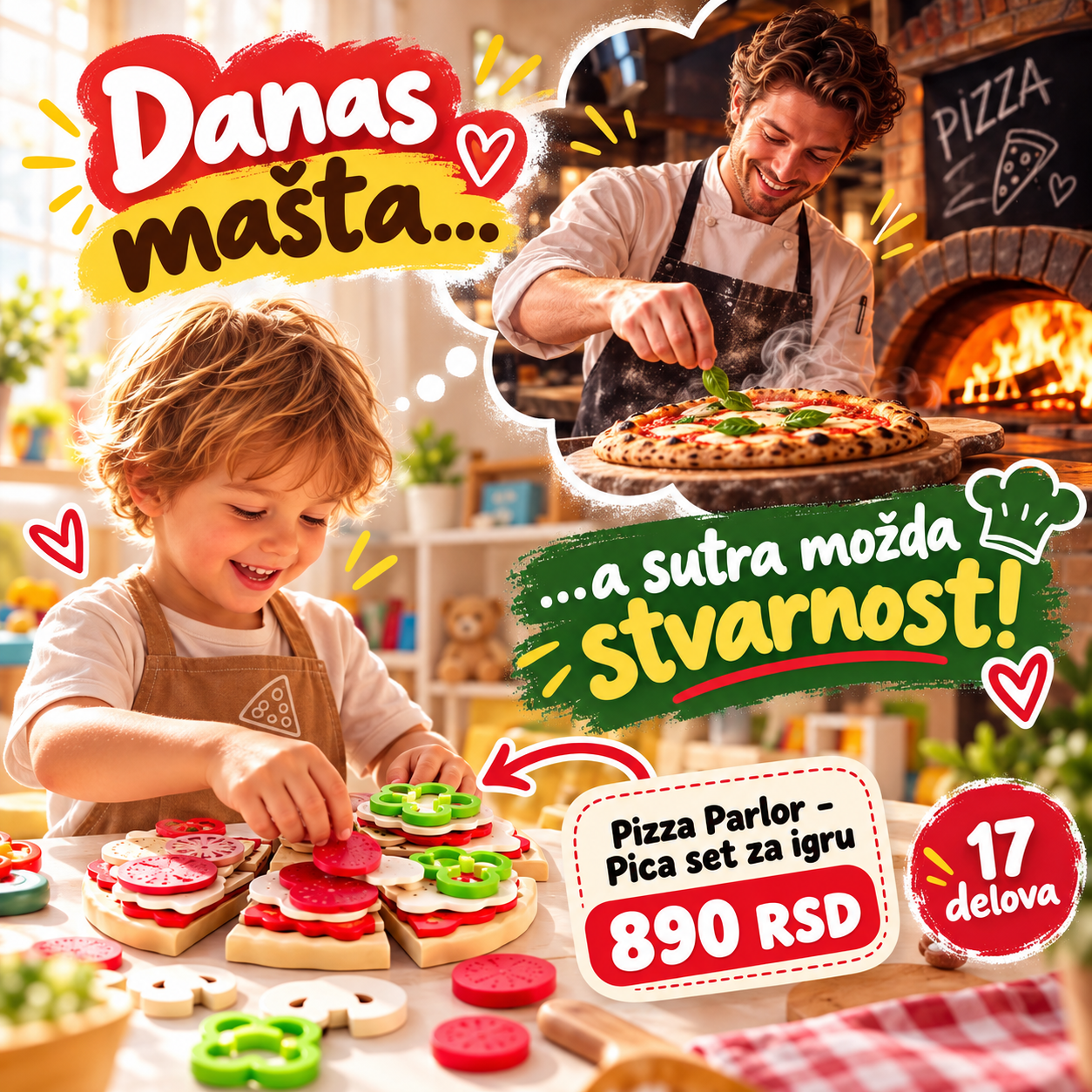 Super Igracke Facebook ad: Pizza Parlor - Pica set za igru