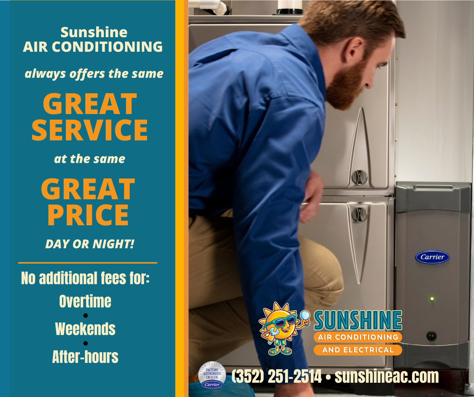 Sunshine Air Conditioning, Inc. Facebook ad