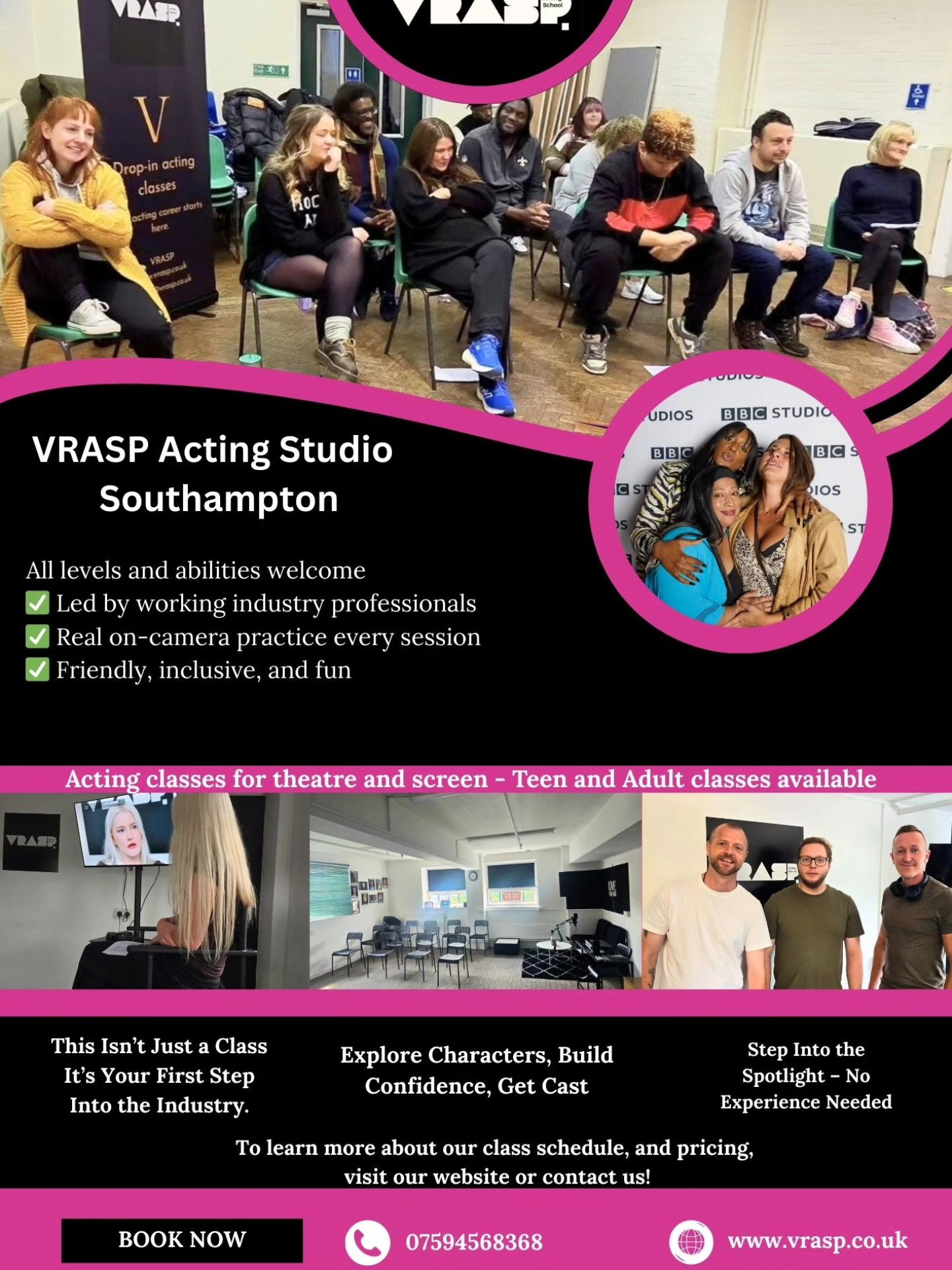 Verona Rose's Acting Starter Pack Facebook ad: Explore all the latest classes, masterclasses, and new…