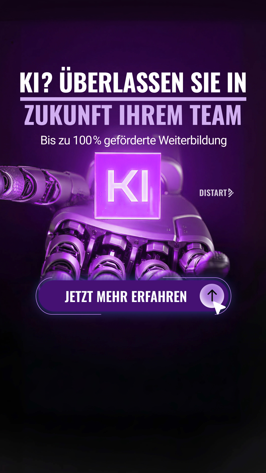 Distart Facebook ad: Versteht Ihr Team KI?