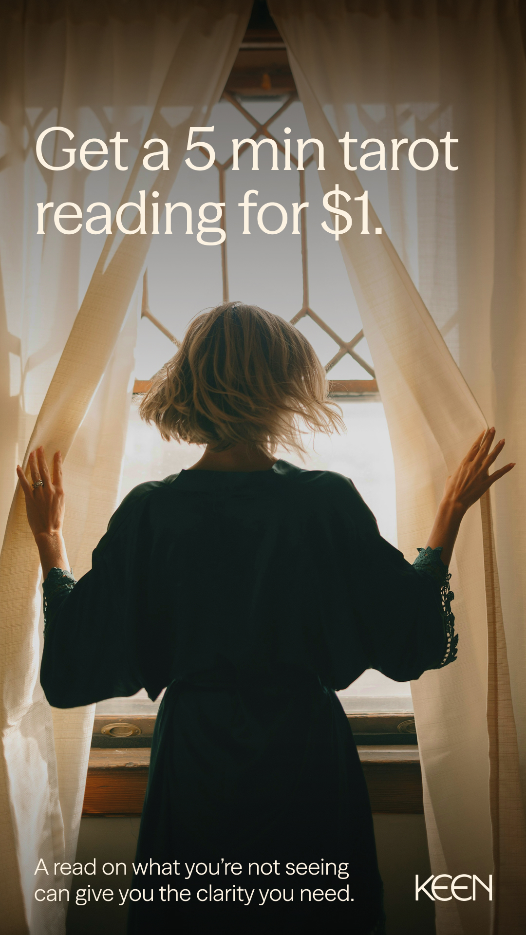 Keen.com Facebook ad: Backup for your instincts.