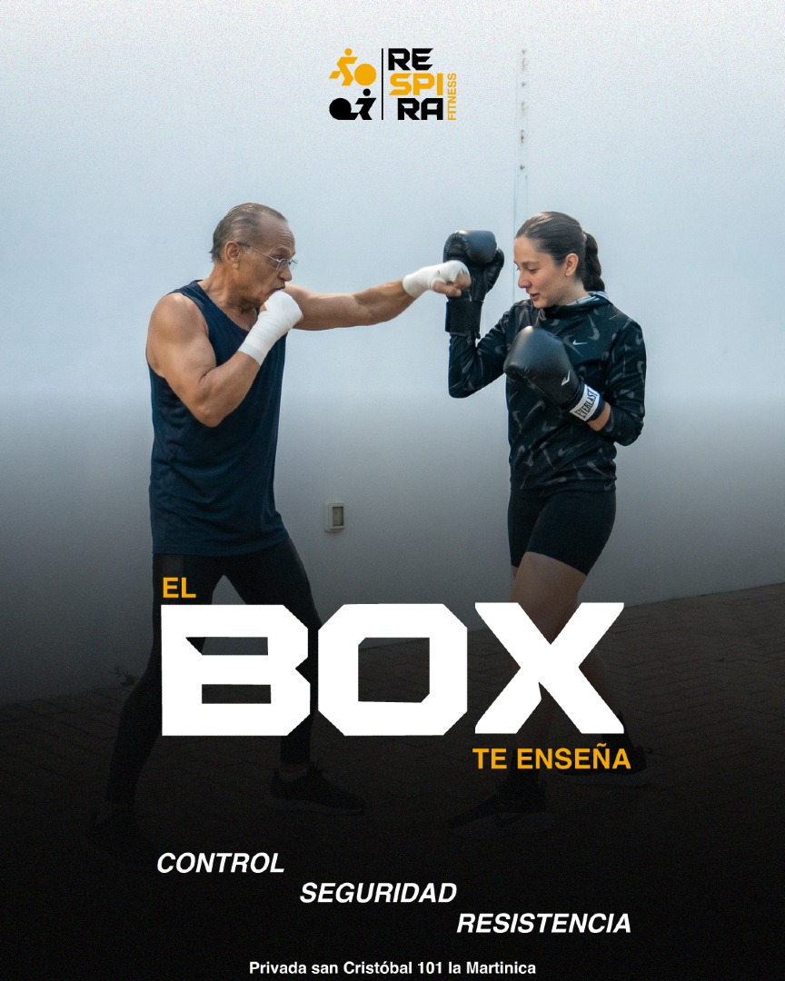 Respira Fitness Facebook ad: El box no solo se trata de golpear.