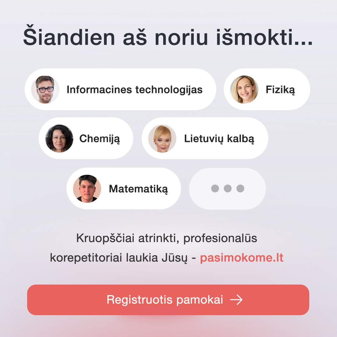 Pasimokome.lt korepetitoriai Facebook ad