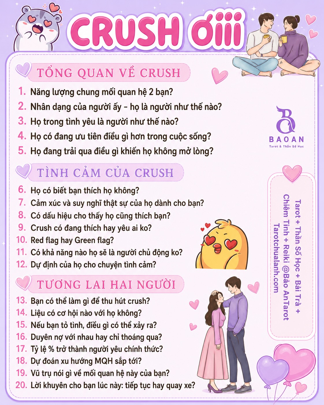 Bảo An Soul Healing Facebook ad: TỔNG HỢP 1080 CÂU HỎI TAROT tại BẢO…