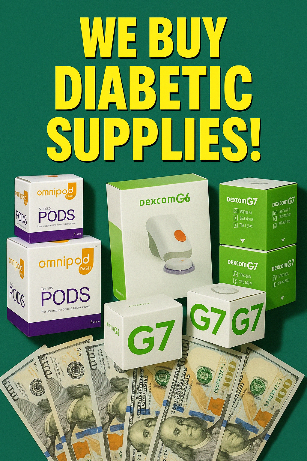 CareFirst Diabetic supplies 4 cash Facebook ad: Instant Cash For Your Unused Supplies