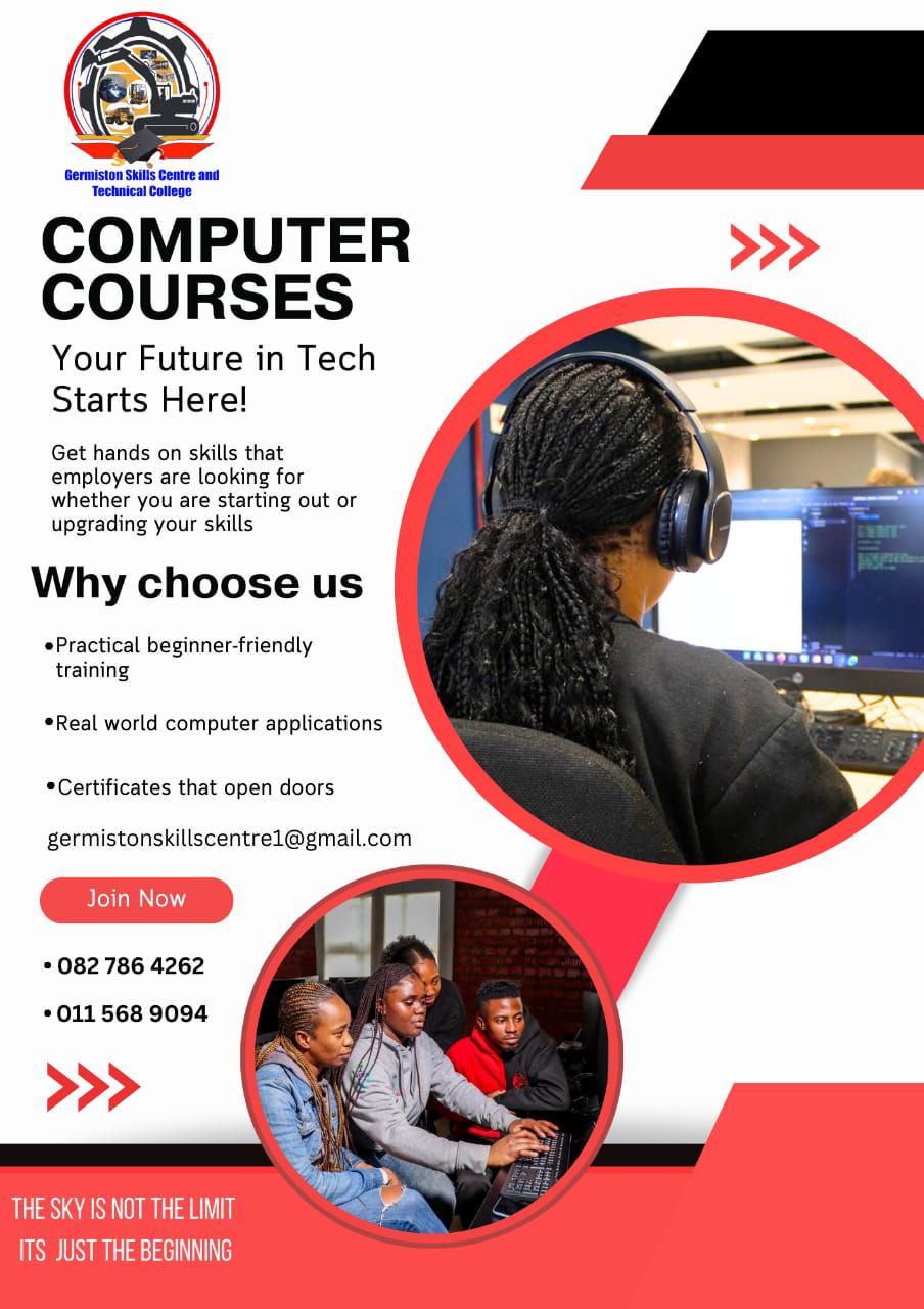 Germiston skills Centre and technical college Facebook ad: Hi Germiston Skills Centre and Technical College firmly…