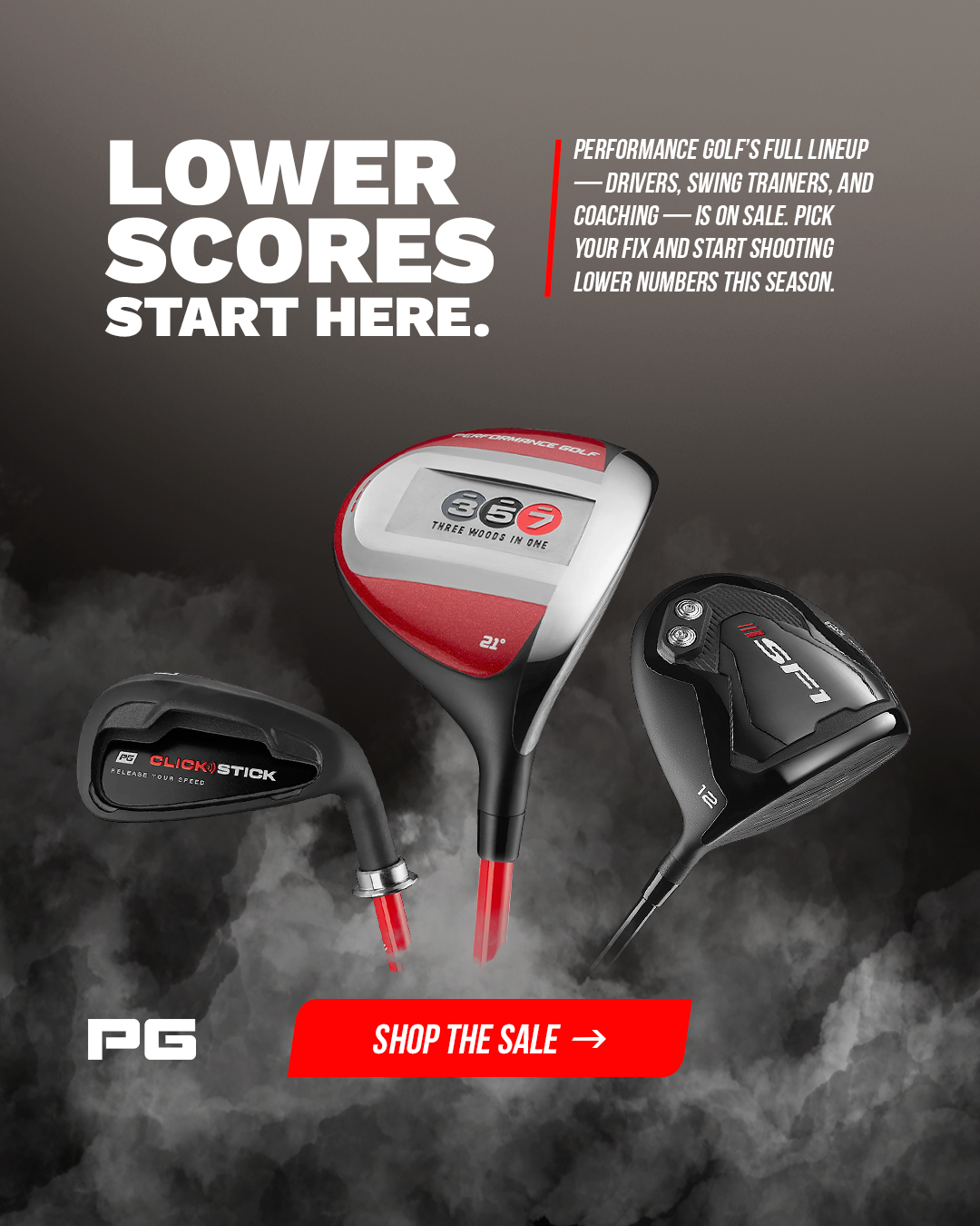 Performance Golf Facebook ad