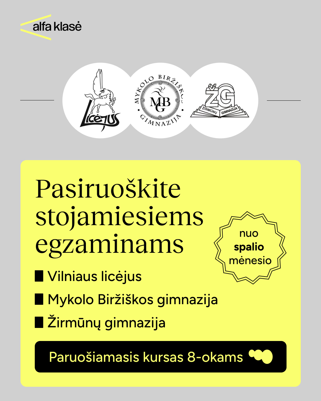 Alfa Klasė Facebook ad