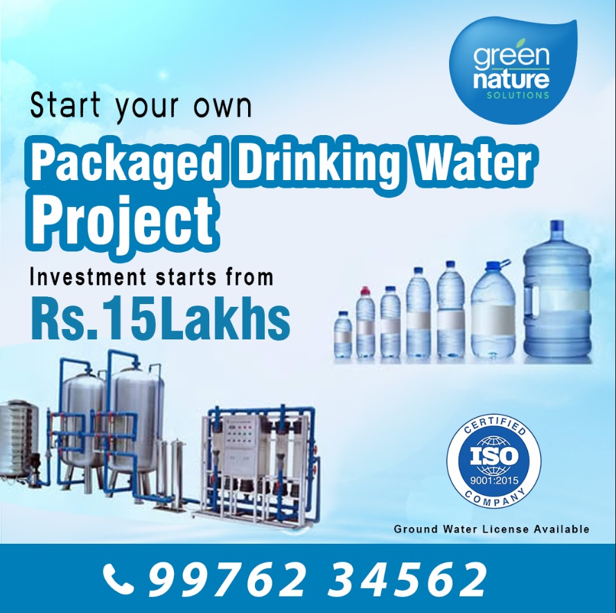 Green Nature Solutions Facebook ad: Start your Packaged Drinking Water Business