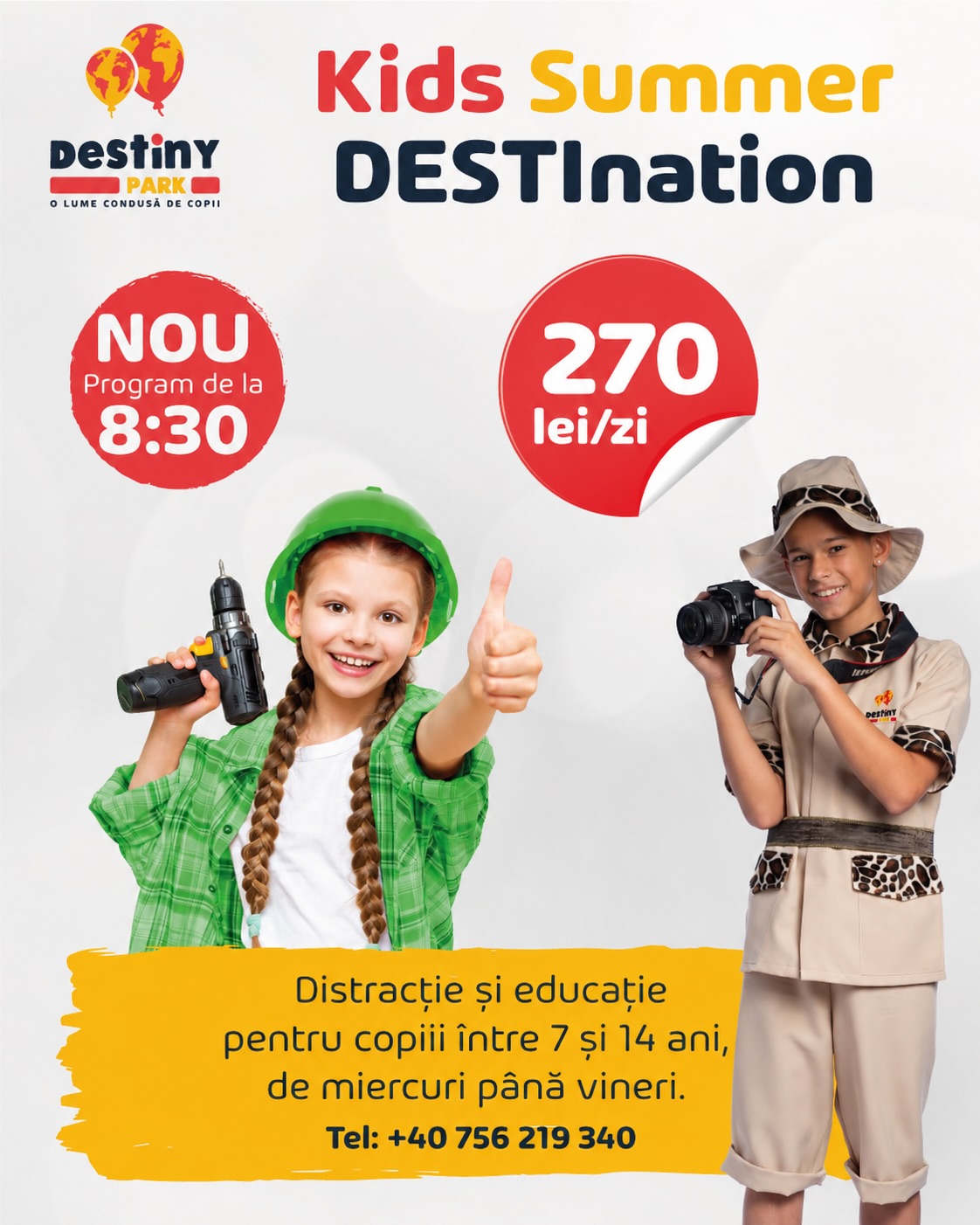 Destiny Park Romania Facebook ad: Tu mergi la birou.