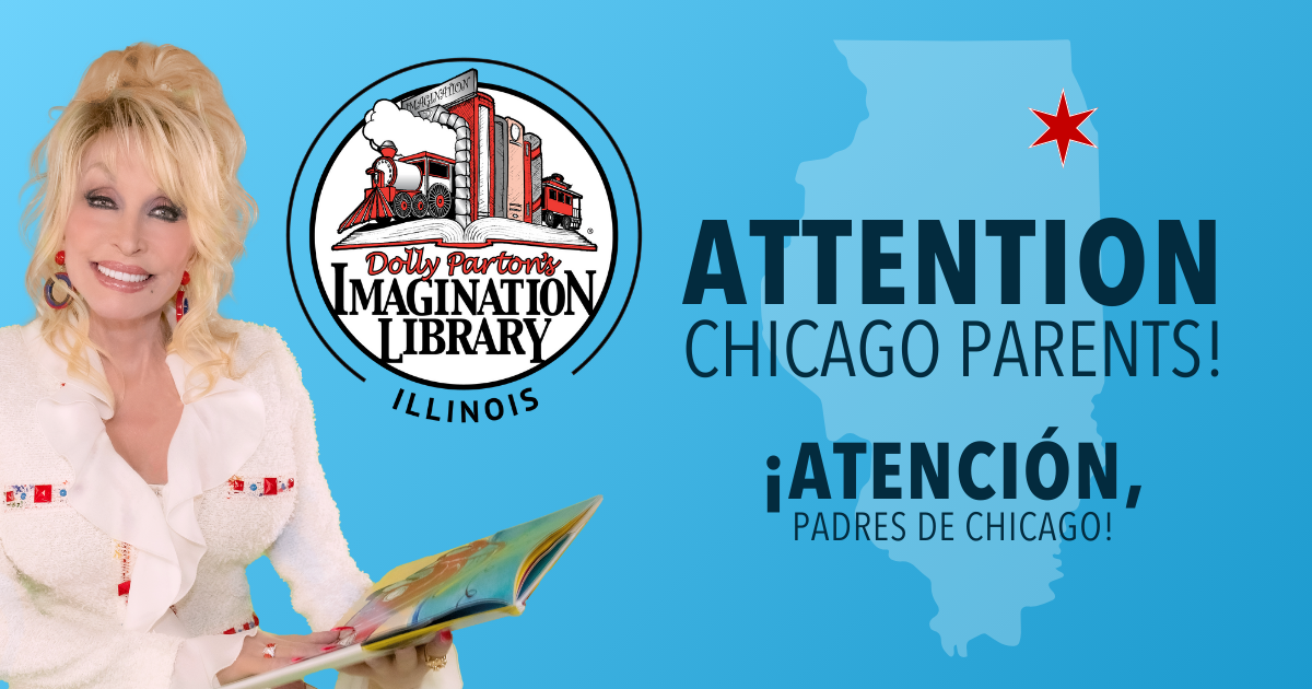 Dolly Parton's Imagination Library Facebook ad: Free Children's Books in Chicago
