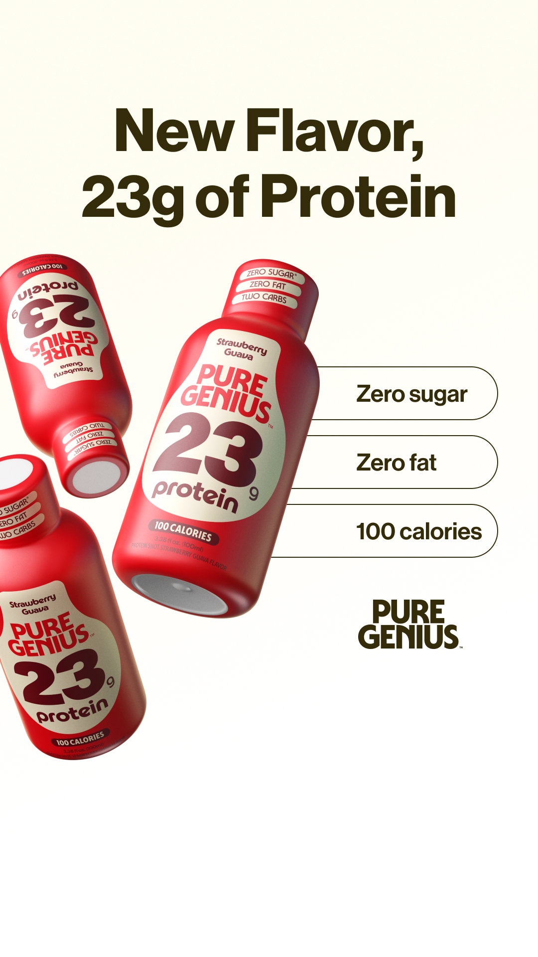 Pure Genius Protein Facebook ad from Jan 29, 2026