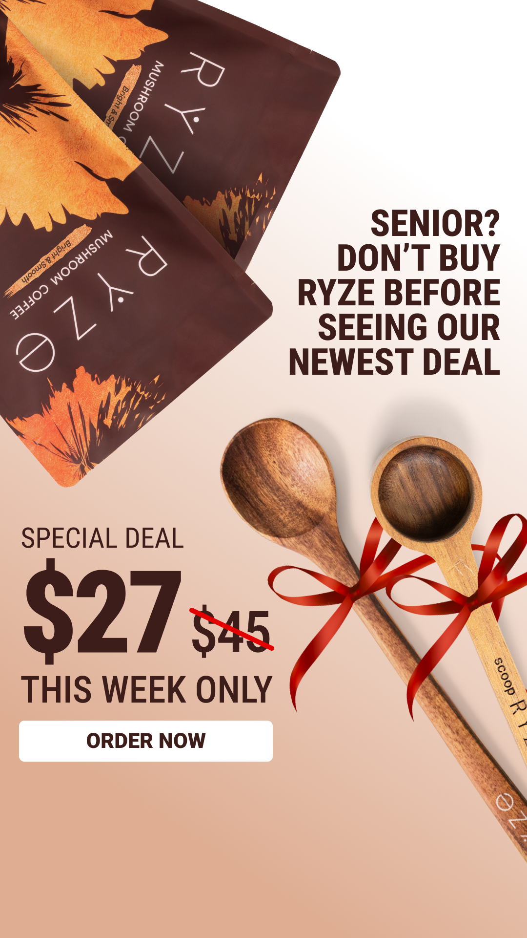 RYZE Superfoods Facebook ad