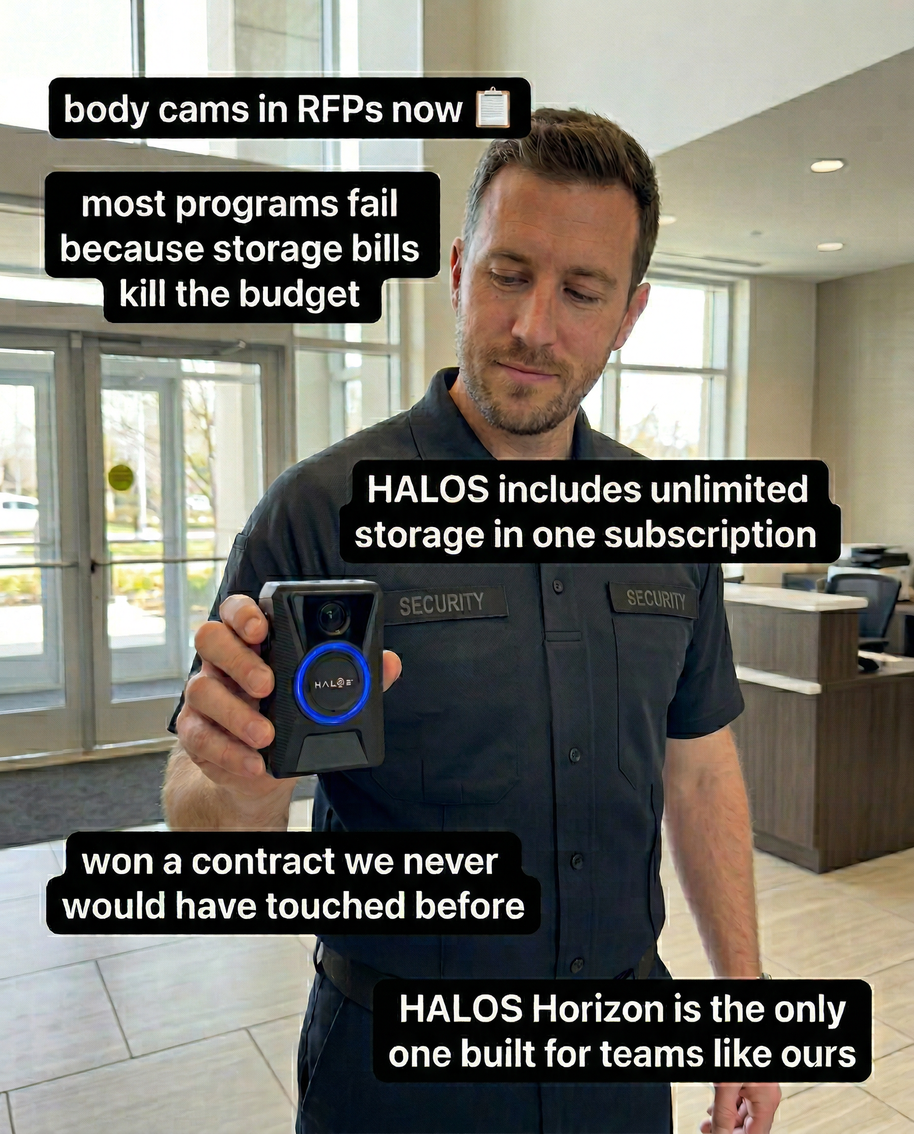HALOS Body Cameras Facebook ad
