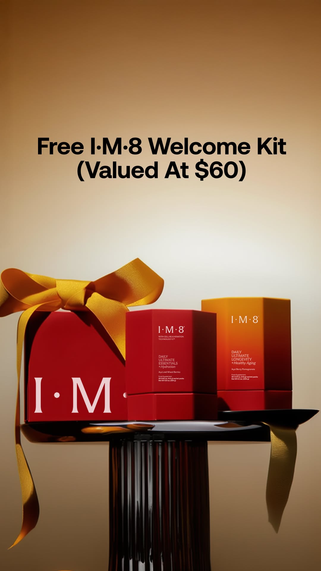 IM8 Facebook ad: The Beckham Stack: Nutrition Meets Longevity