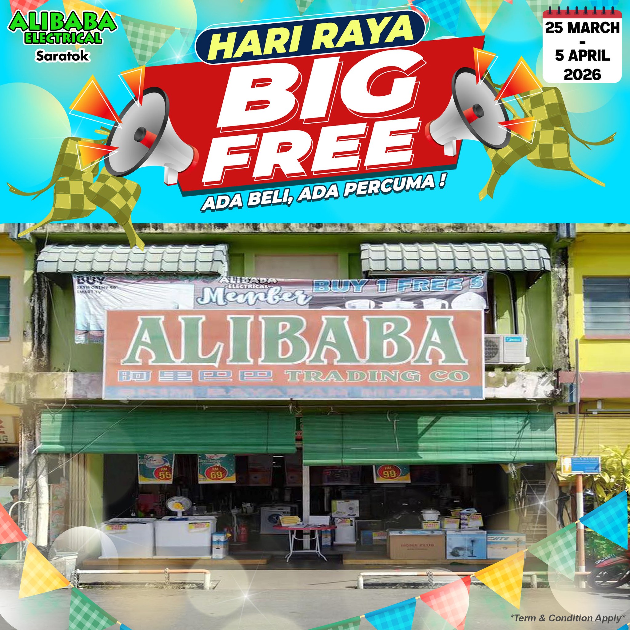 Alibaba Electrical-Saratok branch Facebook ad