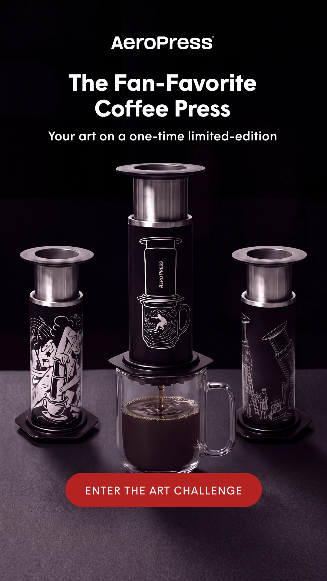 AeroPress Facebook ad