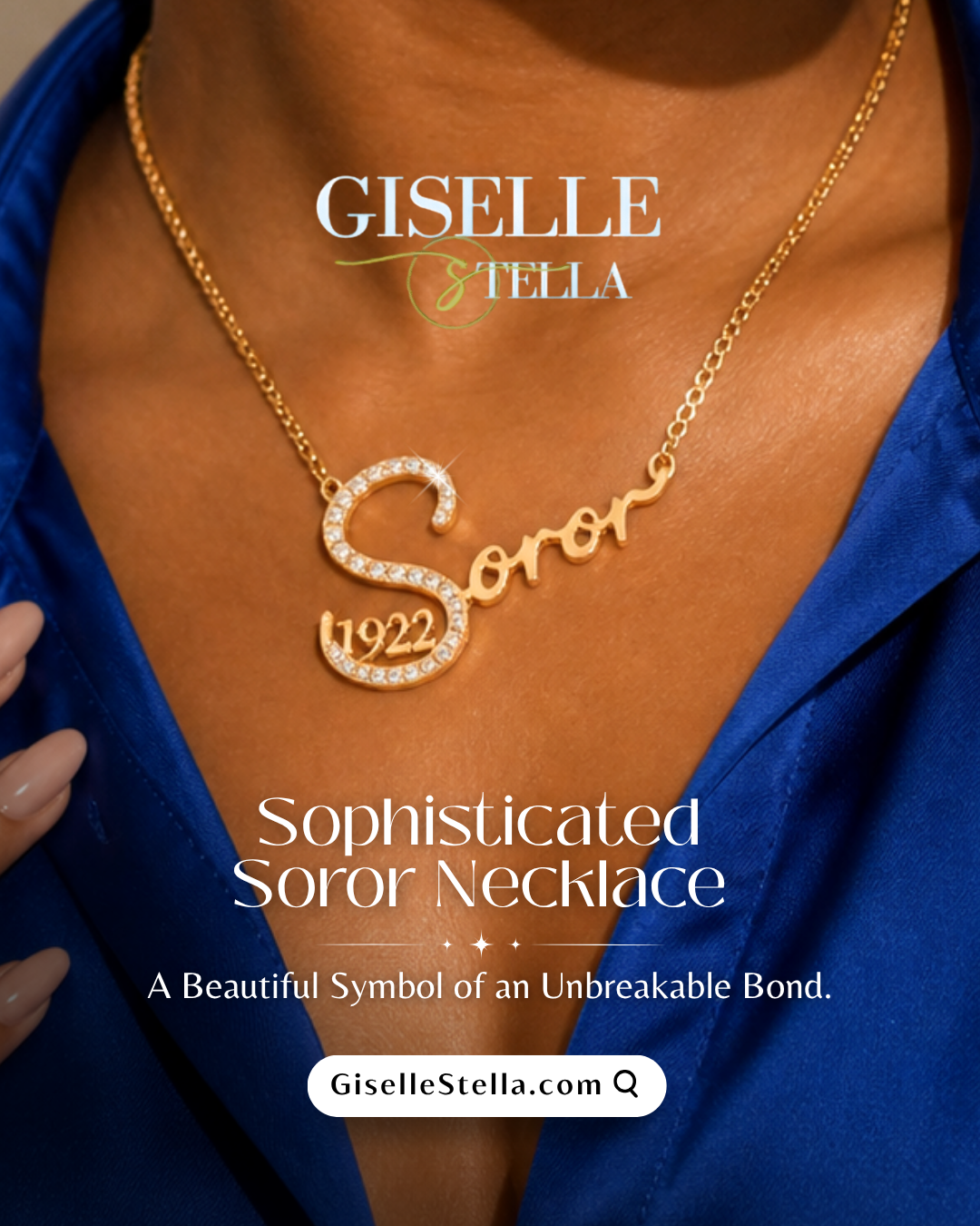 Giselle Stella Jewelry Facebook ad: Rooted in Unity. Made for Legacy.