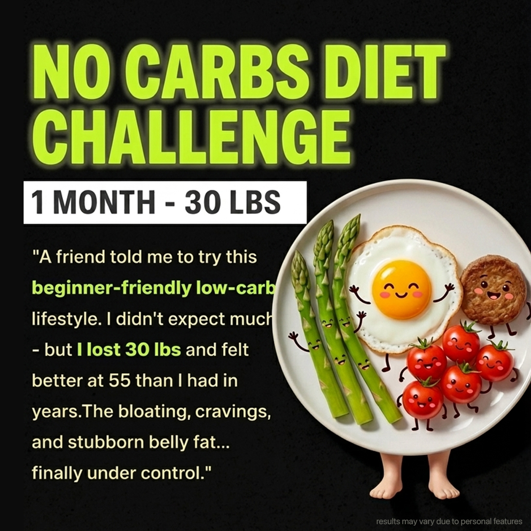 No Carbs Challenge Facebook ad