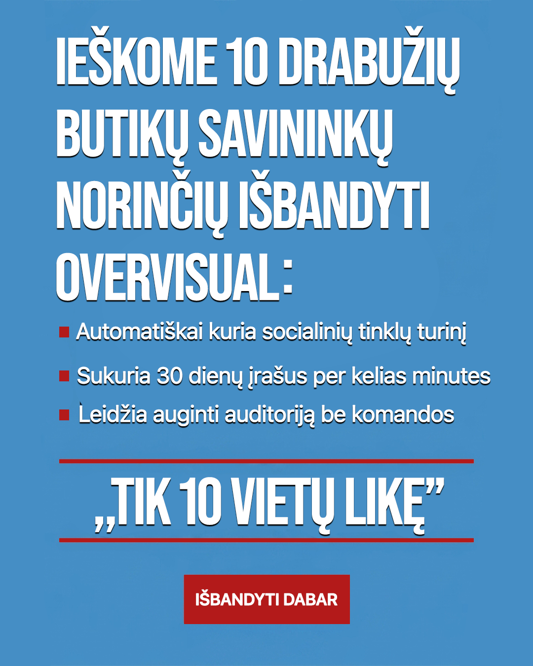 Overvisual Facebook ad