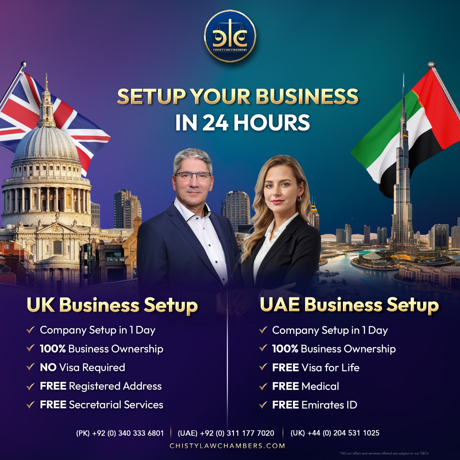 Chisty Law Chambers Facebook ad: 100% BUSINESS OWNERSHIP