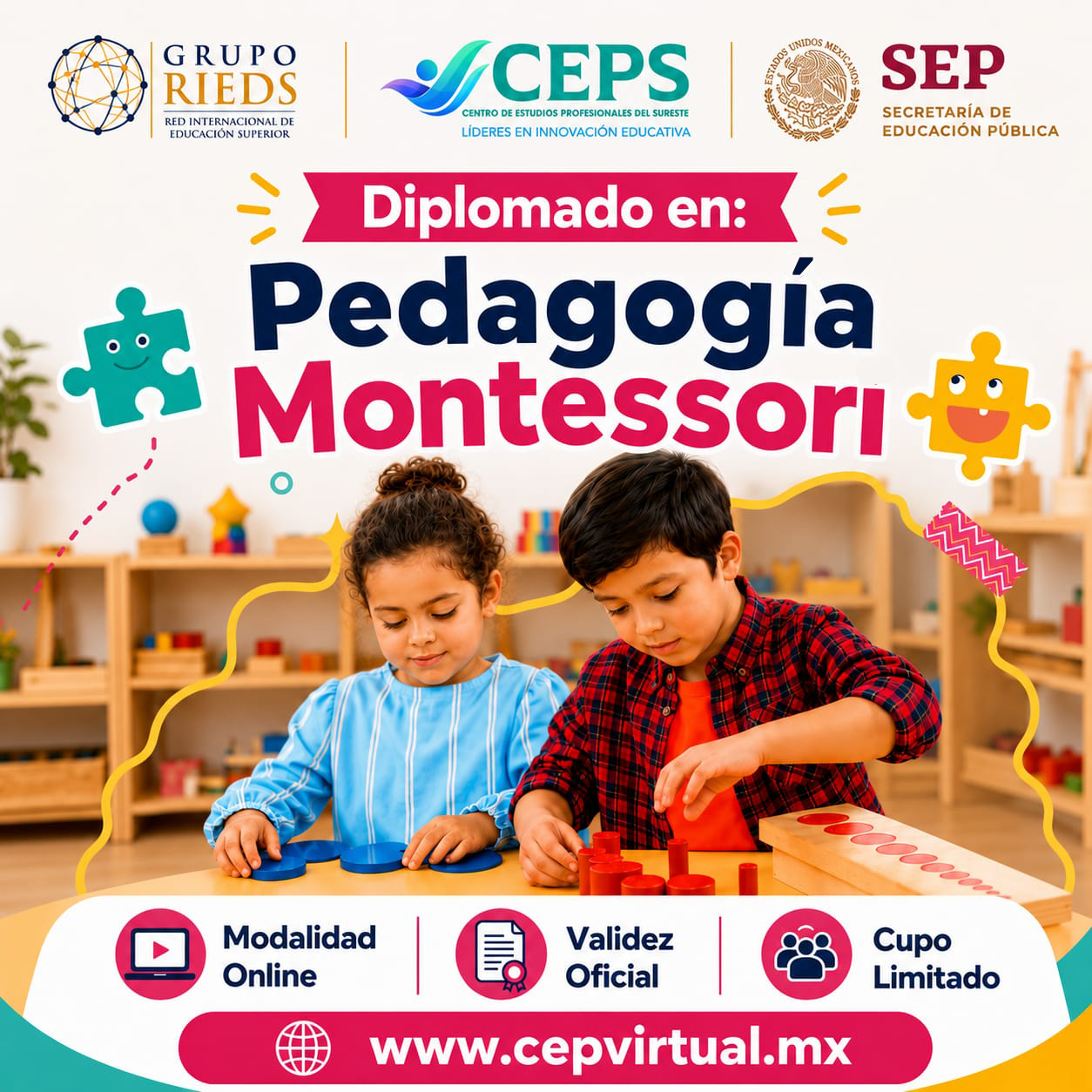 Centro De Estudios Profesionales Del Sureste Facebook ad: Diplomado en Pedagogía Montessori