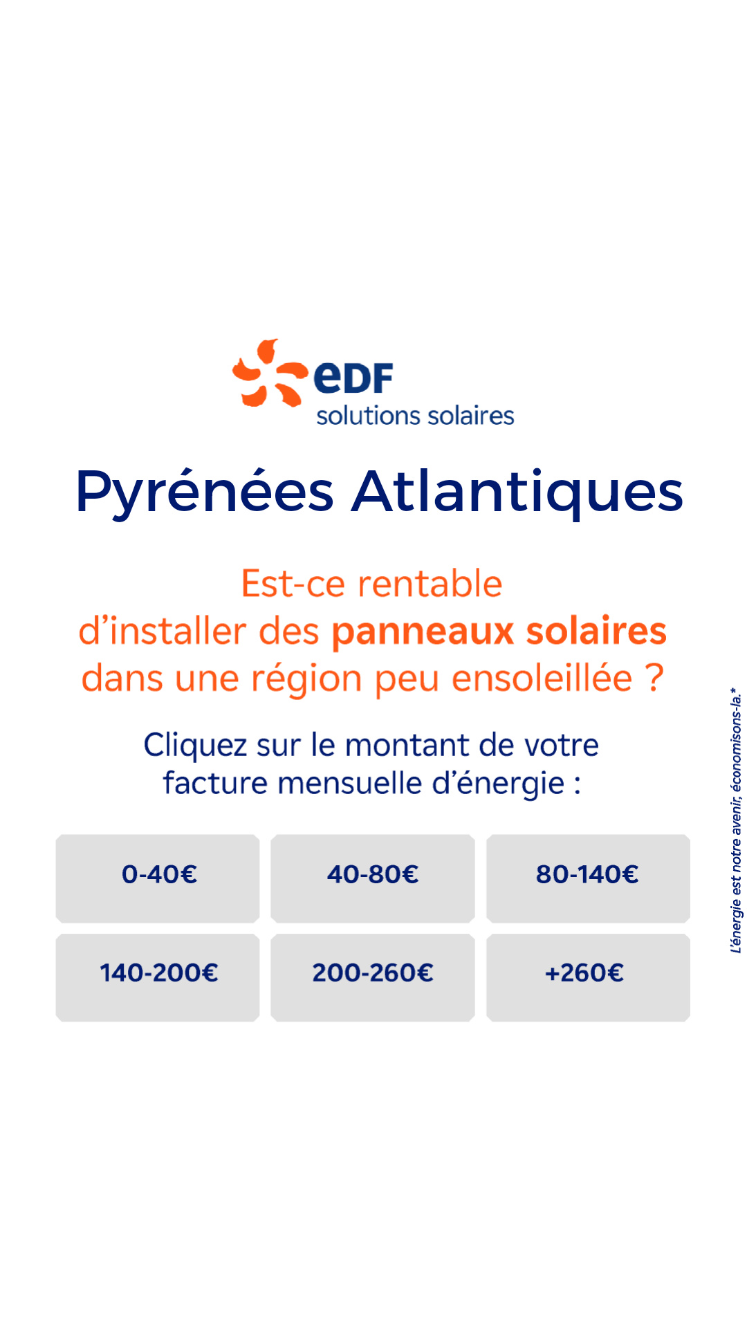 Mes offres EDF solutions solaires Facebook ad