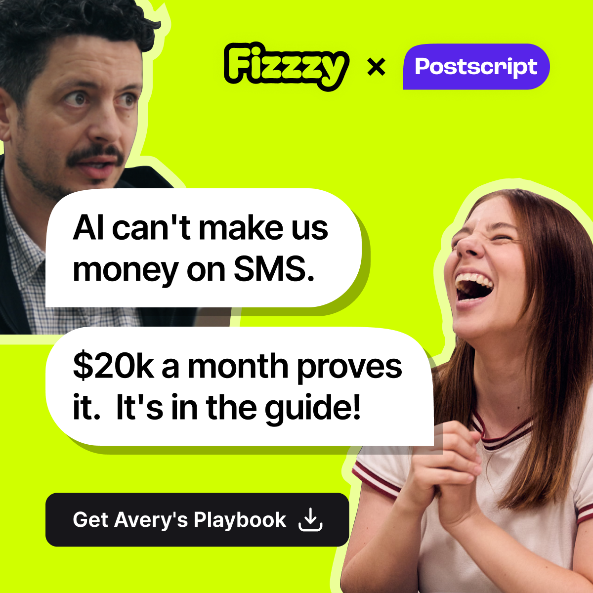 Postscript Facebook ad: The intern's after-hours SMS playbook