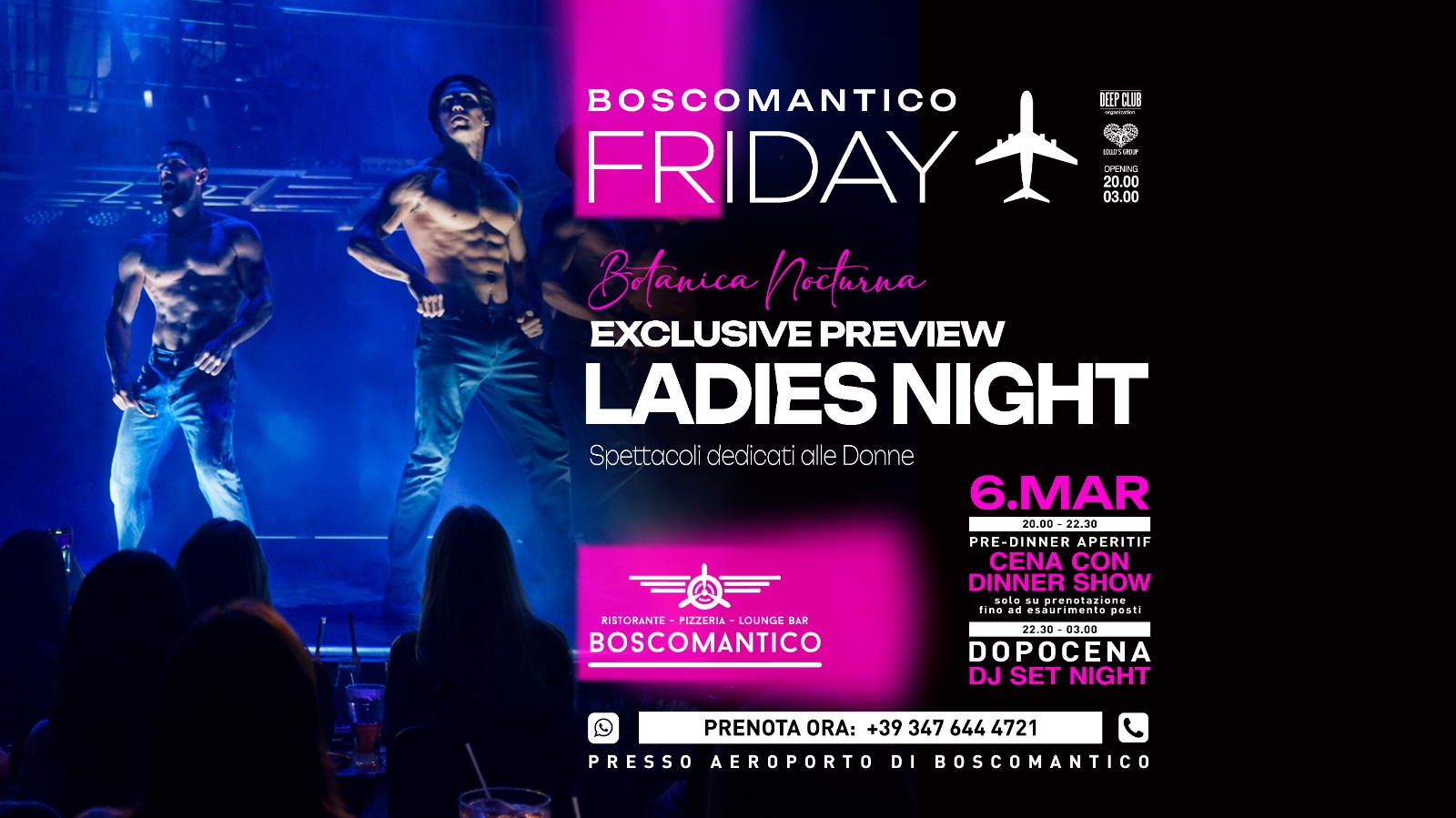 Deep Club Facebook ad: 𝐹𝑅𝐼𝐷𝐴𝑌 𝐷𝐼𝑁𝑁𝐸𝑅 𝑆𝐻𝑂𝑊…