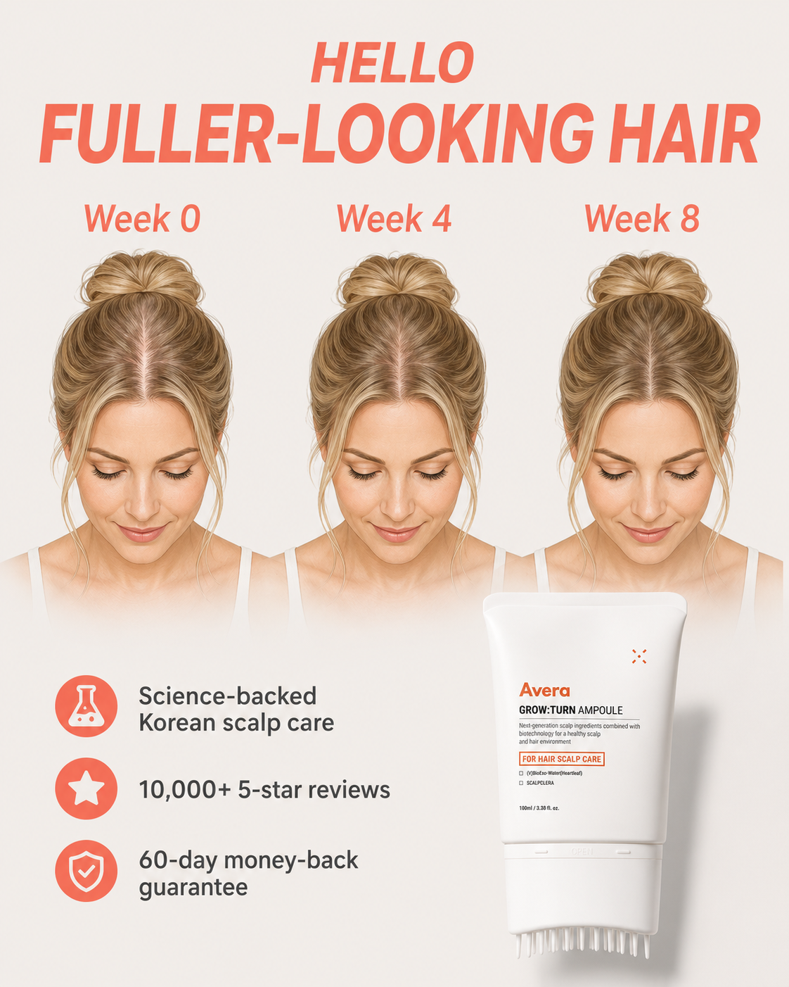Avera Facebook ad: Korea's #1 Hair Growth Serum