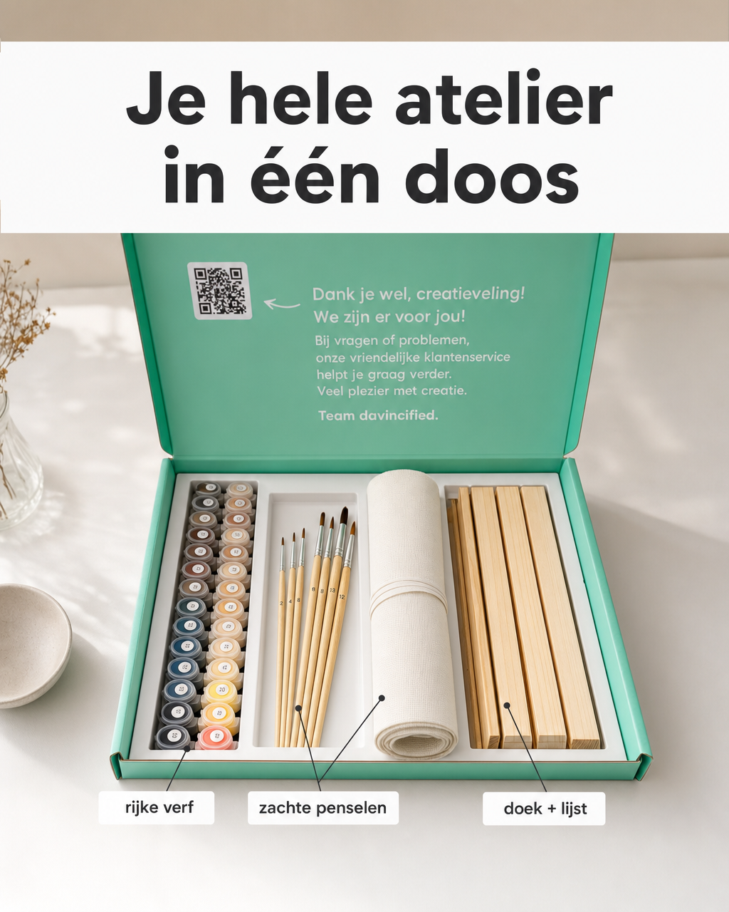 Davincified Netherlands Facebook ad: Schilder je rust, streek voor streek