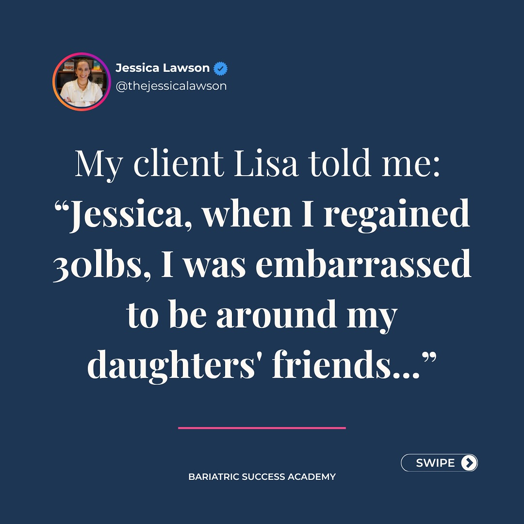 Jessica Lawson, Bariatric Coach Facebook ad: Comment SUCCESS and I’ll DM you to see…