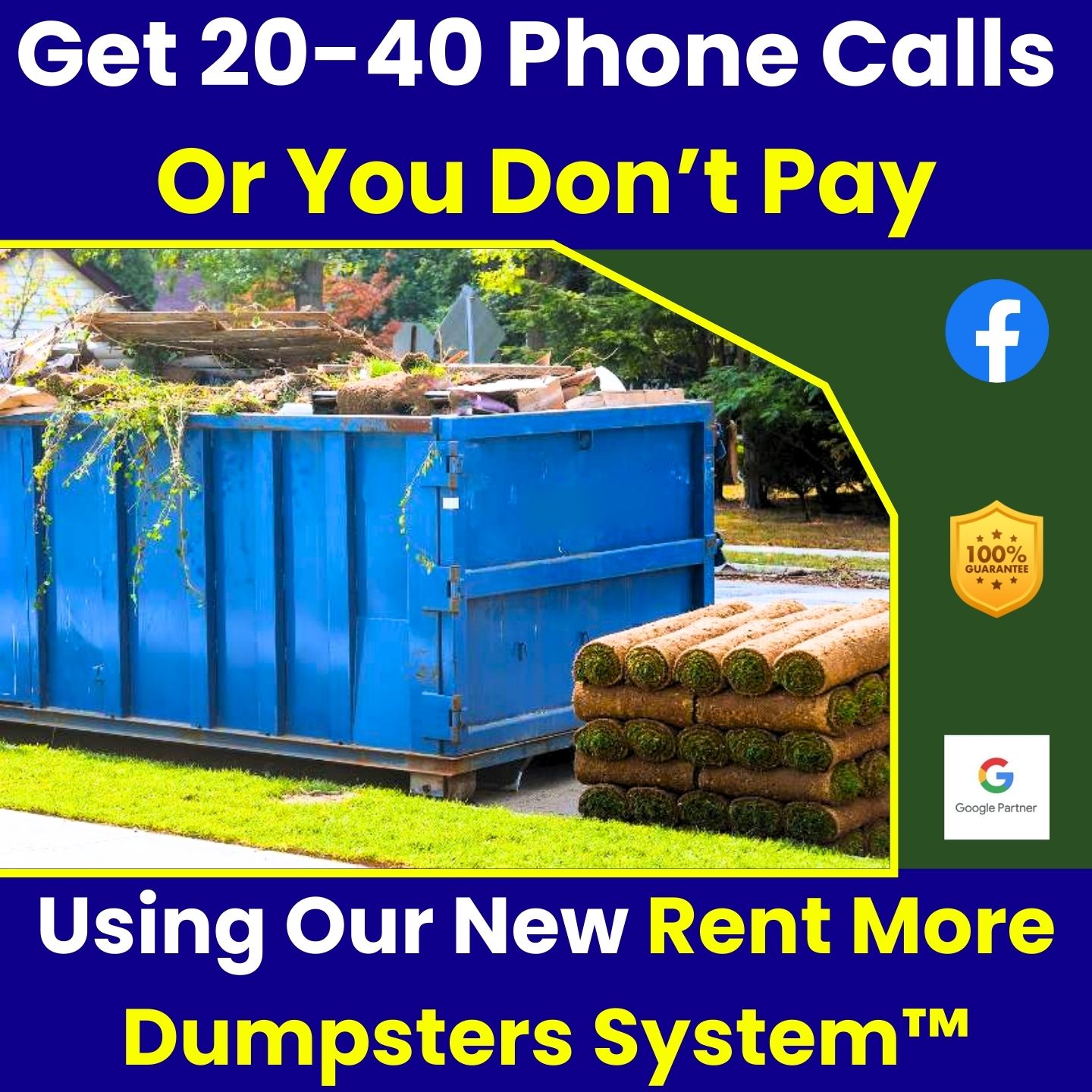 Rent MORE Dumpsters Facebook ad