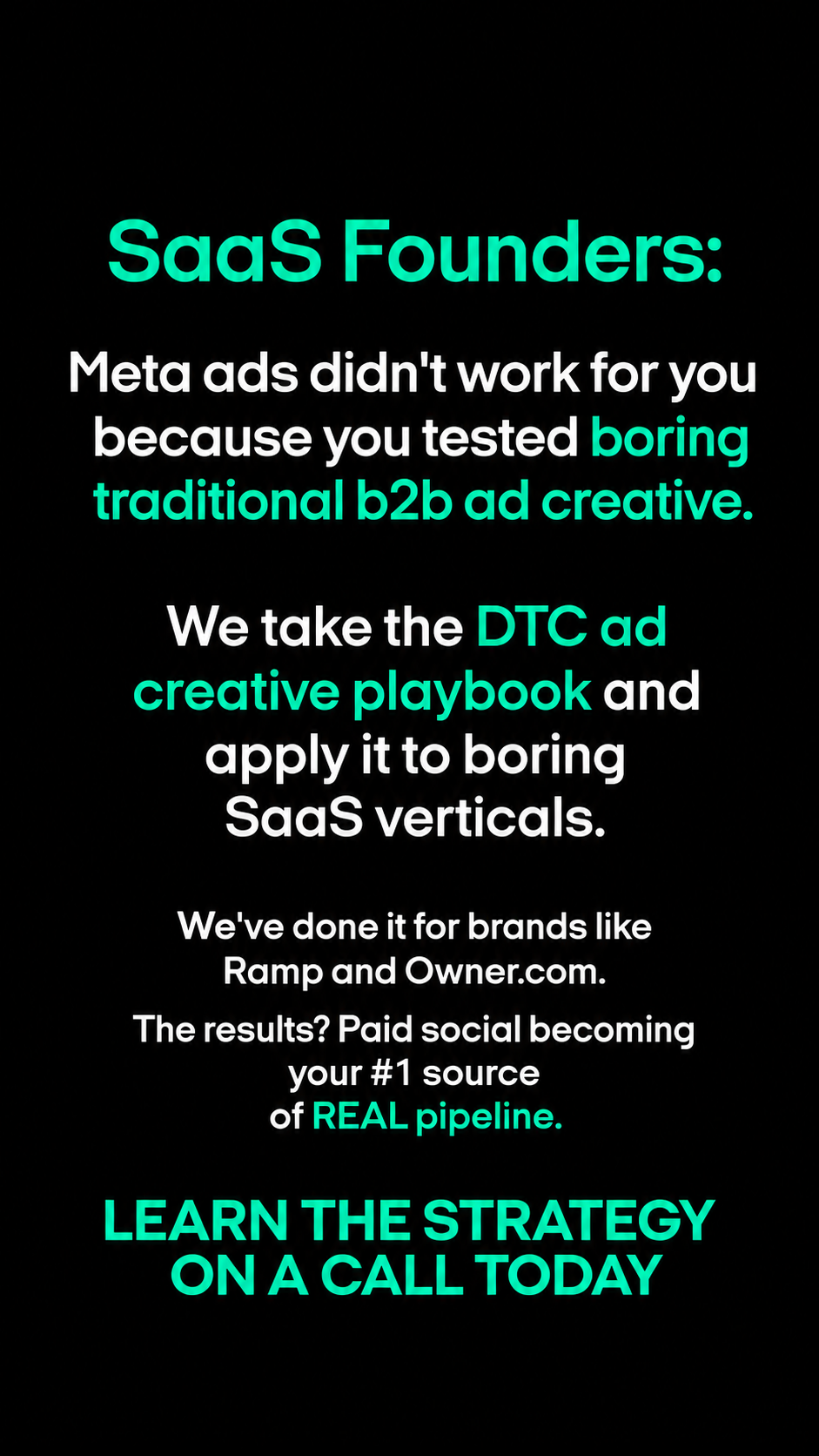 Flighted Facebook ad: Book a free call today