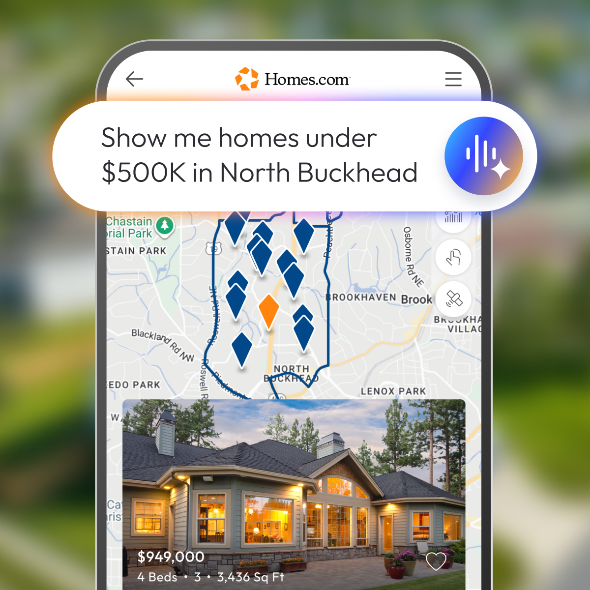 Homes.com Facebook ad