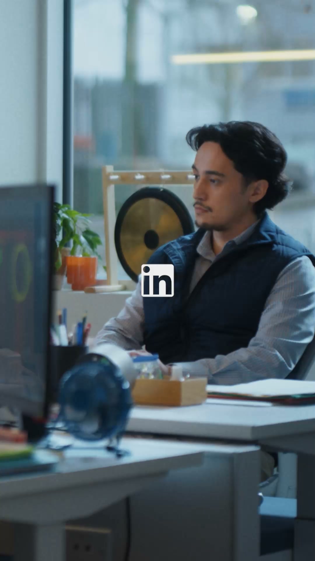 LinkedIn Facebook ad: Sell, market, and hire.