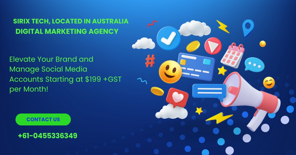 Sirix Technologies,Australia Facebook ad: **Social Media Management, Only AUD $199 + GST…