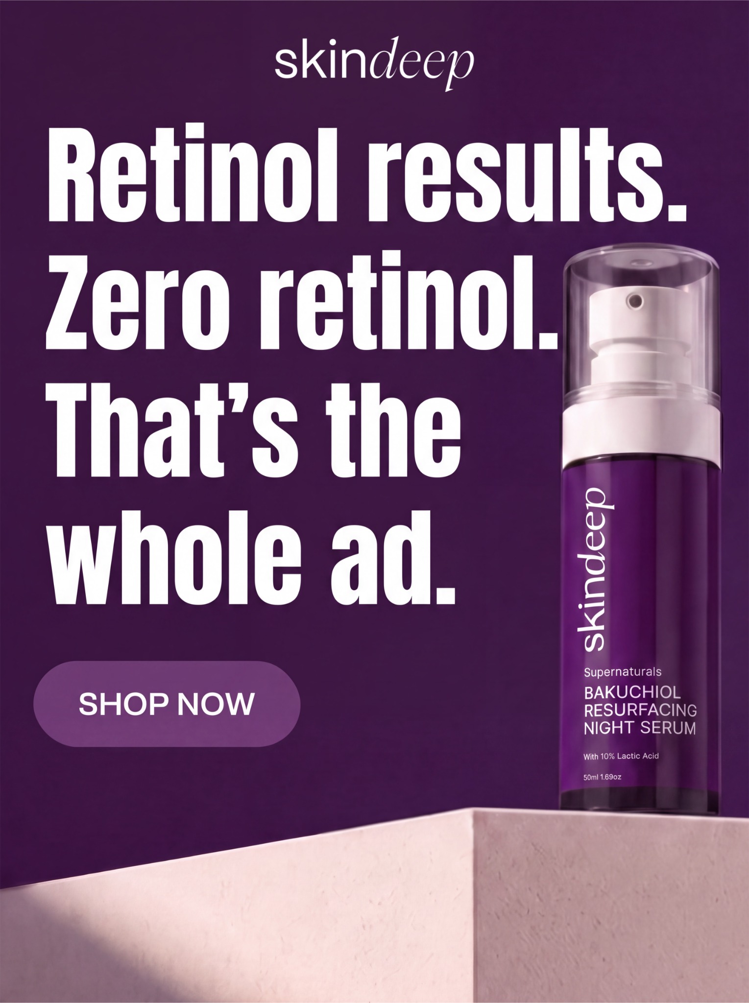 Skin Deep Facebook ad