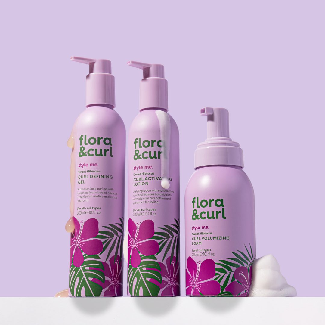 Flora & Curl Haircare Facebook ad