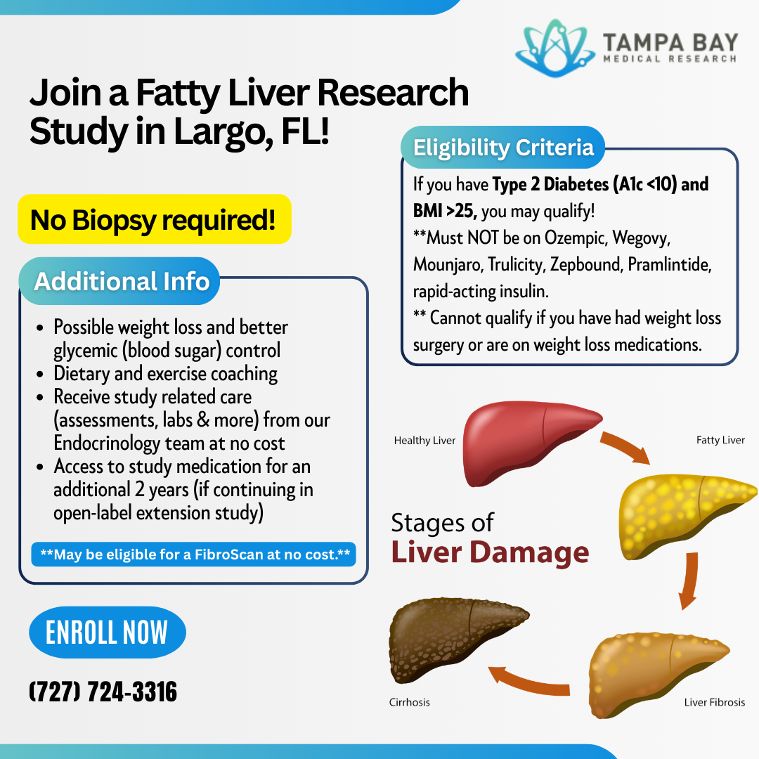 Tampa Bay Medical Research Facebook ad: Help Advance MASH Research!