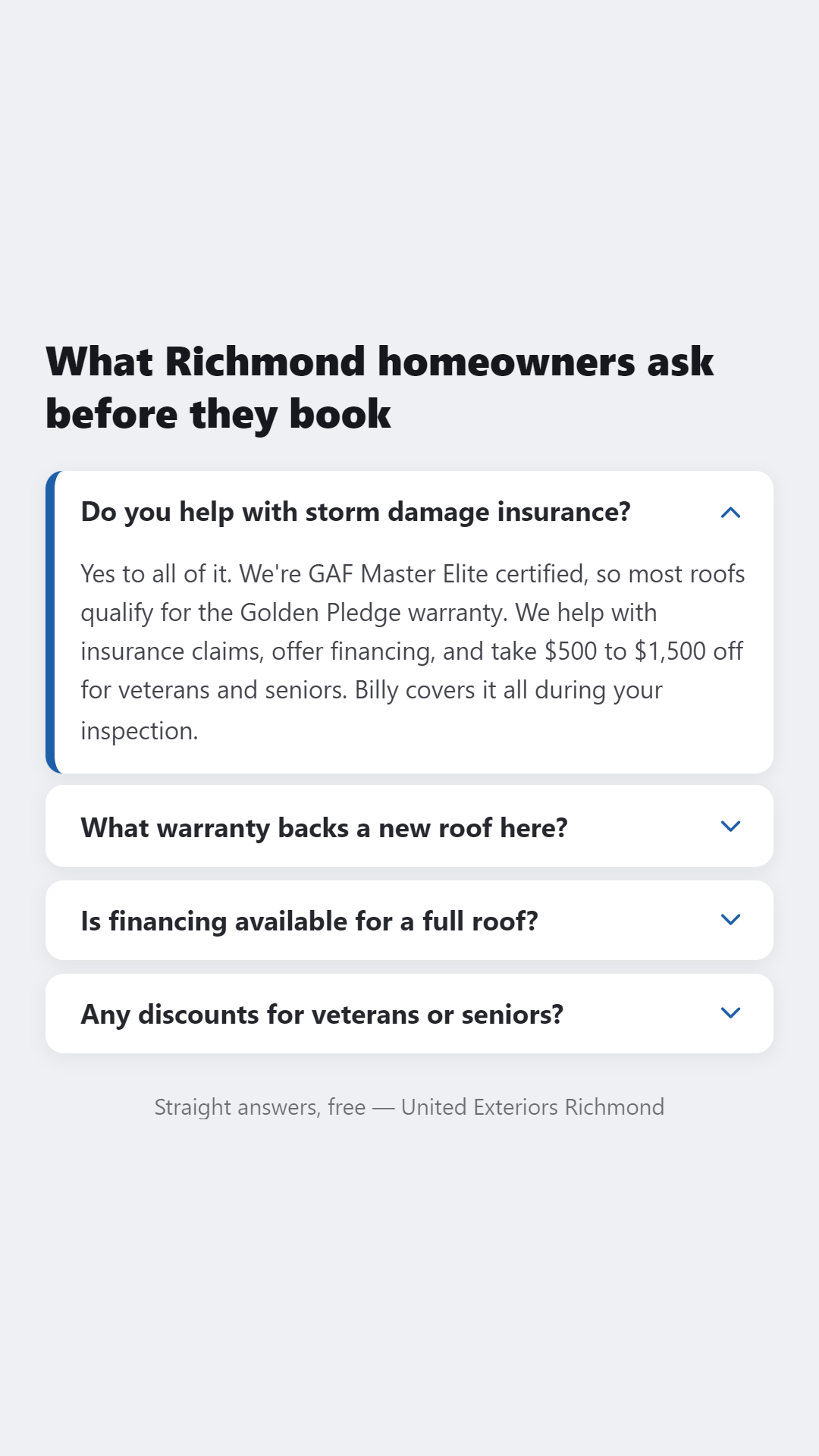United-Exteriors Facebook ad