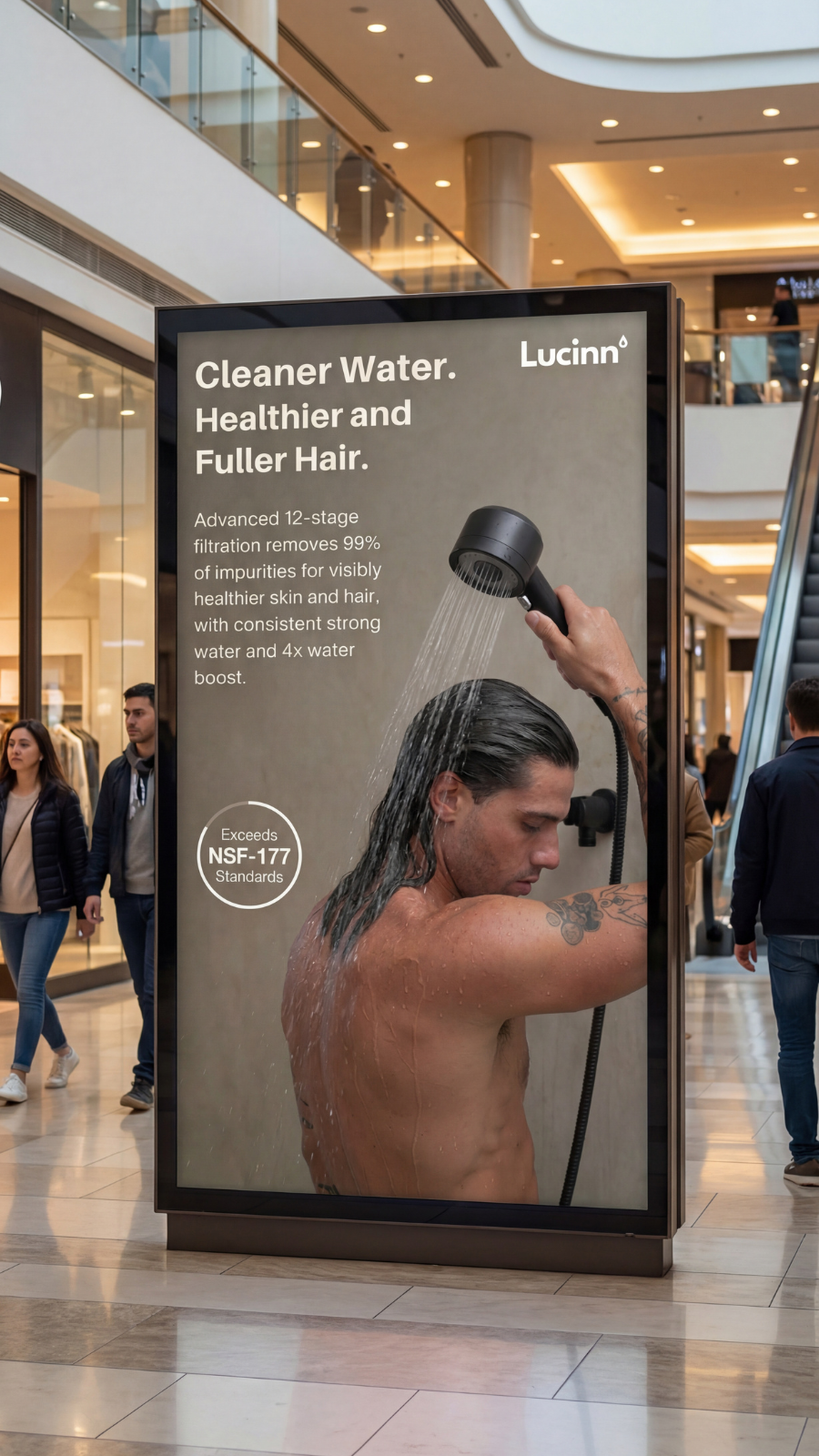 Lucinn Filtered Showerhead Facebook ad