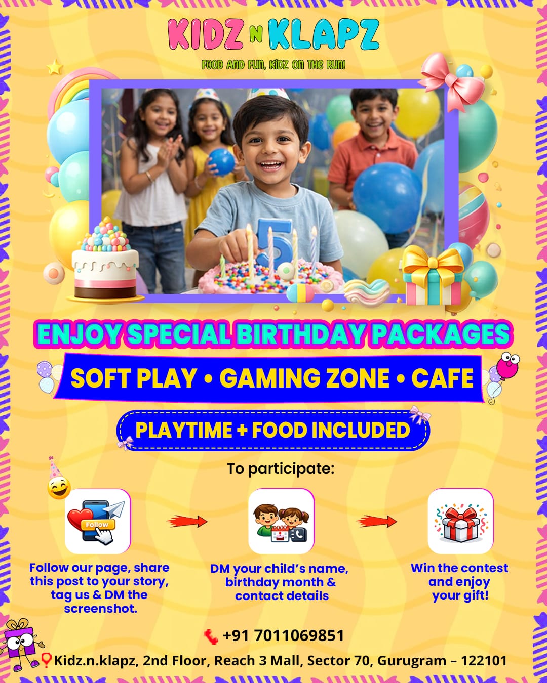 Kidznklapzgurugram Facebook ad: Hurry only 15 slots Left!